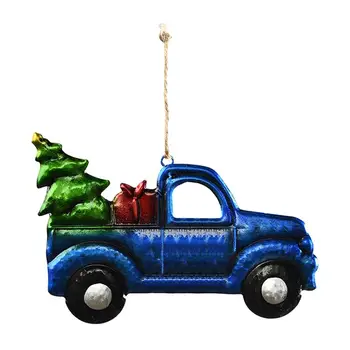 Noel Asılı Kolye Kamyon Karikatür Küçük Araba Ağacı Süsler kamyonet Ve Araba Şekli Kolye Noel Ağacı İçin