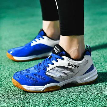 Büyük Boy 38-48 Erkekler Tenis Sneakers Nefes Badminton spor ayakkabı Hafif Tenis Ayakkabı Rahat Eğitim Sneakers