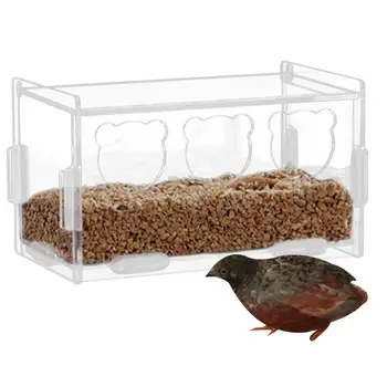Papağan Otomatik Besleyici No-Mess Tohum Besleyiciler Şeffaf Akrilik Gıda Konteyner Kafesi Levrek No-Mess Kuş Kafesi Finch Yiyecek Arama