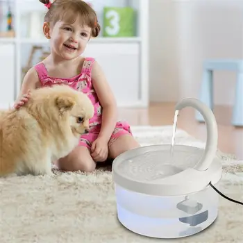 Otomatik Pet Kedi su çeşmesi LED Aydınlatma Filtreleri İle 2L USB Köpekler Kediler Dilsiz Tiryakisi Besleyici Kase İçme Dağıtıcı