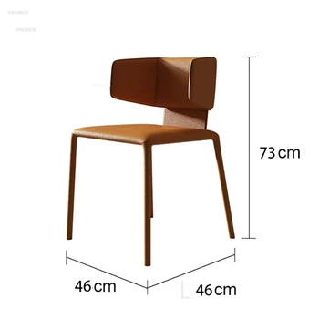 Italyan High-end yemek sandalyeleri Yaratıcı Ev restoran mobilyaları tasarımcıdan sandalye Modern Minimalist Geri Müzakere Sandalyeler B