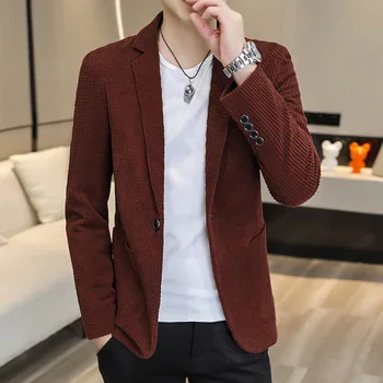 2023 Yeni Yüksek Kalite Moda Yakışıklı Trend Kore Versiyonu İnce Damat Takım Elbise erkek Rahat Erkek Ceket En İyi Adam Blaze Ceket