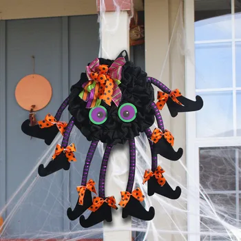 Cadılar bayramı Çok bacaklı Örümcek Kapı Asılı Yaratıcı Cadılar Bayramı Çelenk Çelenk Parti Süslemeleri noel ev dekoru