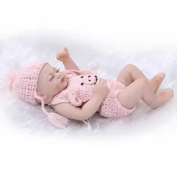 Sevimli 26 cm Mini Silikon Bebek Küçük Prenses Gerçekçi Yumuşak Tam Vücut Vinil bebek oyuncakları Kız Doğum Günü Hediyeleri Noel hediyesi