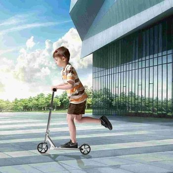 2 Adet Kaykay Tekerlekleri Yetişkin Scooter PU Elektrikli Aksesuarları Yedek Ön Yüksek Elastik Parçaları Dilsiz Çocuk