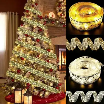 Şerit Peri İşık Noel Dekorasyon Noel Ağacı Süsler Ev İçin 2023 Yay Dize Işıkları Navidad Natal Yeni Yıl 20 O6Y8