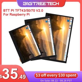 BIGTREETECH BTT PITFT50 PITFT43 PITFT70 V2. 0 Dokunmatik Ekran DSI Ekran Octoprint Ahududu Pi 3 3B Artı 4B Modeli 3D Yazıcı Parçaları
