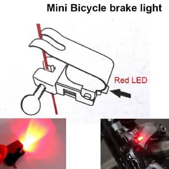 1 adet Bisiklet V Fren Lambası Arka Kuyruk İşık Mini Anahtarı Fren Lambası Akıllı LED fren İşığı Sürüş Kuyruk İşık Bisiklet Aksesuarları
