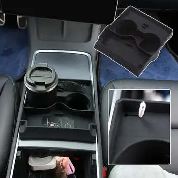 Yeni Araba saklama kutusu için Uygundur Tesla Model3 / Y Merkezi Kontrol Fincan Koltuk Sınırlayıcı İç Araba Modifikasyon Aksesuarları P6U3