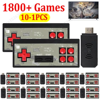 FD600 Oyun Sopa video oyunu Konsolu El Oyun Oyuncu HDMI Uyumlu 1800 Klasik 8 Bit Oyunları Çift Kablosuz Denetleyici
