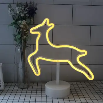 Dekoratif Lamba Temalı Neon Burcu Lamba Olmayan göze batan Led Kedi Geyik Parti Dekor Usb/pil Işletilen Satıcı Olarak 3 Yıllık Deneyim