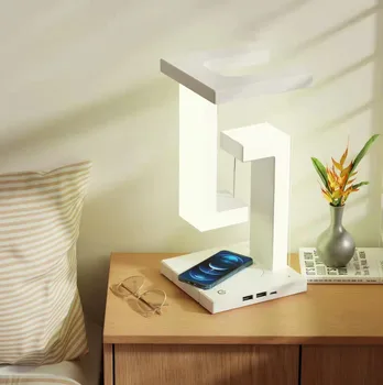 Asma anti-yerçekimi kablosuz şarj masa lambası Ev yaratıcı cep telefonu kablosuz şarj gece lambası başucu lambası
