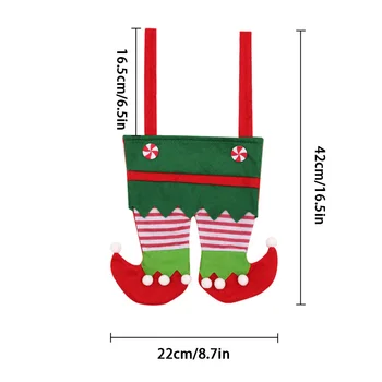 2023 Yaratıcı Noel Elk Kardan Adam Çuval Pantolon Çocuk Noel Hediyeleri Şeker Çanta Karikatür Noel Baba Noel Kaynağı