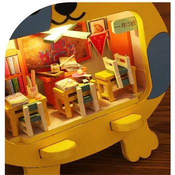 Dıy Mini Bebek Evi Mobilya Modeli Yapı Kitleri Dollhouse Casa Minyatürleri Çocuk Oyuncakları Doğum Günü noel hediyesi Kabin B011