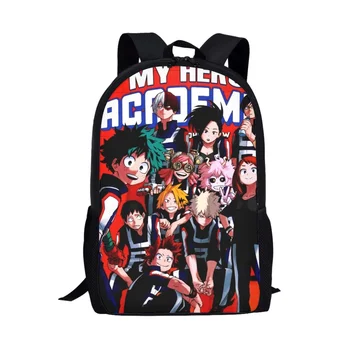 2023 Şık My Hero Academia Karikatür Sırt Çantası Çocuk Comı Anime Kız Erkek Okul Çantası Kir Dayanıklı Polyester Kumaş Satchel