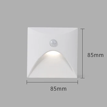 Açık merdiven lambası Hareket Sensörü duvar ışıkları su geçirmez 3W LED Adım Lambası Dış Bahçe Balkon Geçit IP65 Gece Lambası
