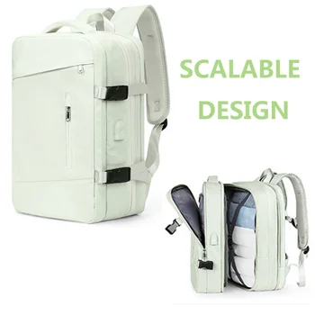 Genişletilebilir Uçak seyahat sırt çantası Kadın Erkek laptop çantası Bagaj Adam Büyük Kapasiteli Çanta Iş Çok Fonksiyonlu Sırt Çantaları