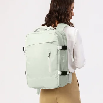 Genişletilebilir Uçak seyahat sırt çantası Kadın Erkek laptop çantası Bagaj Adam Büyük Kapasiteli Çanta Iş Çok Fonksiyonlu Sırt Çantaları