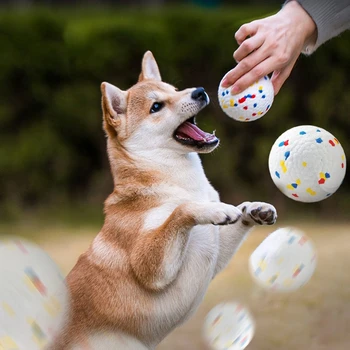 Köpek Oyuncak Top Bite Dayanıklı İnteraktif Oyuncaklar Eğitim Çiğnemek Gıcırtılı Atma Yüksek Elastikiyet Molar Topları Köpek evcil hayvan aksesuarları