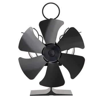 6 Bıçak Fan şömine Fan eko sessiz Fan fırın Fanı ısı Powered ev ısıtıcı günlük ahşap brülör hiçbir güç operasyon