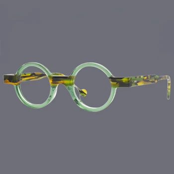 Yuvarlak Asetat kadın Gözlük Çerçeve İle Yeni Fantezi Benzersiz Moda Gözlük Sahne Film okuma gözlüğü Erkekler Yüksek Kalite
