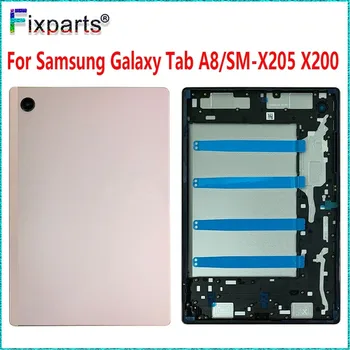 Yeni X205 Samsung Galaxy Tab İçin A8 Pil Kapağı Kapı Arka Cam Konut Case SAMSUNG İçin Değiştirin SM-X200 SM-X205 arka kapak