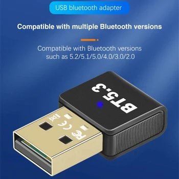 Bluetooth uyumlu Adaptör Kablosuz Dongle Usb Alıcısı Masaüstü Bilgisayar Laptop için Kablosuz Fare Ses Kulaklık Seti