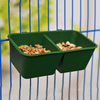 Tavuk Su bardağı kanca Kafes Asılı Plastik 2-Cup yiyecek kasesi Güvercinler için