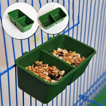Tavuk Su bardağı kanca Kafes Asılı Plastik 2-Cup yiyecek kasesi Güvercinler için
