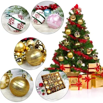 42 adet Multisizes Noel Topları Noel Ağacı Süsler Noel Asılı Kolye Yeni Yıl Partisi Dekorasyon