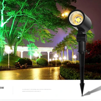 Su geçirmez LED zemin lambası, açık zemin lambası, bahçe çim ağacı lambası, COB ağacı lambası, projeksiyon lambası, çamur fişi