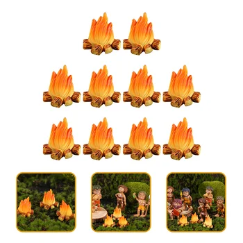 Mini dekor yangın süsler mikro sahte kamp ateşi peyzaj Model oyuncaklar