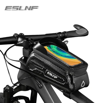 ESLNF Bisiklet Çantası Su Geçirmez Dokunmatik Ekran Bisiklet Çantası Üst Ön Tüp Çerçeve MTB Yol Bisikleti Çantası 6.5 telefon kılıfı Bisiklet Aksesuarları