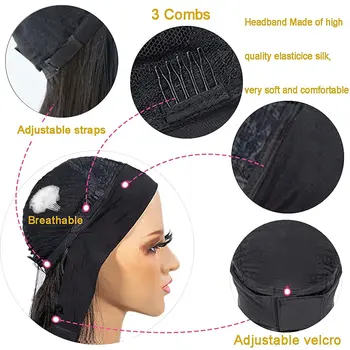 Brezilyalı Su Dalgası insan saçı Kafa Bandı Peruk Hiçbir Dantel Ön Islak Dalga Peruk Kadınlar İçin gerçek insan saçı Tutkal Olmadan Makine Yapımı Peruk
